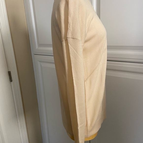 New! Zadig & Voltaire Crewneck Intarsia Heart Long sleeve sweater Ecru Med. $368 - Picture 3 of 13